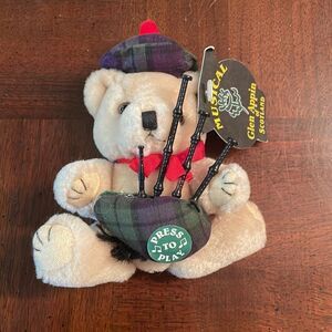 Glen Appin of Scotland Plush Teddy Bear Musical Bag Pipes